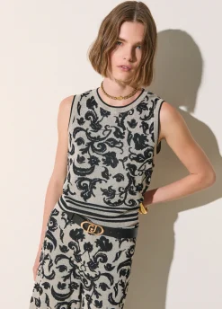 Top in jacquard