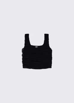 Top in jersey drappeggiato