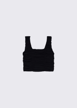 Top in jersey drappeggiato