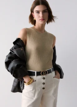 Top in maglia con fiocco