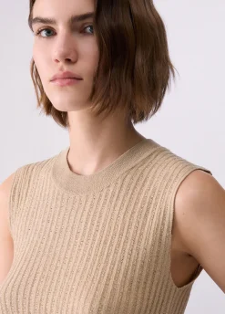 Top in maglia con fiocco
