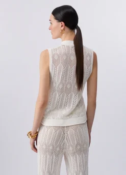 Top in maglia con fiocco