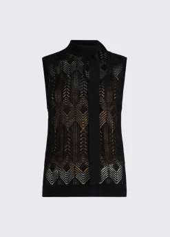 Top in maglia con fiocco