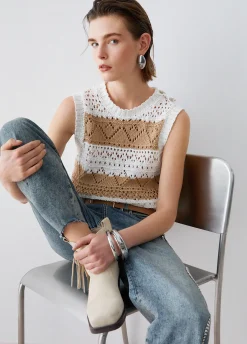 Top in maglia crochet
