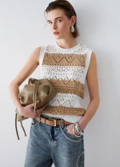 Top in maglia crochet