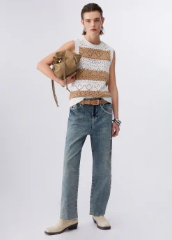 Top in maglia crochet