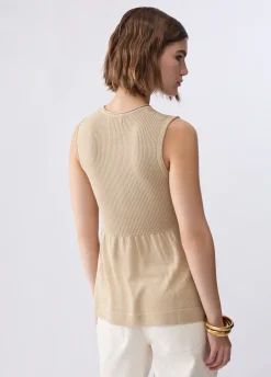 Top in maglia lamé