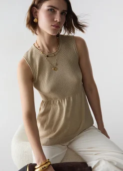 Top in maglia lamé