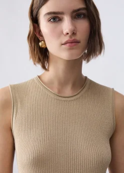 Top in maglia lamé
