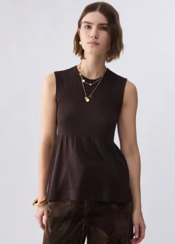 Top in maglia lamé