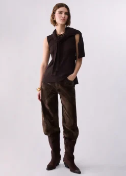 Top in maglia lamé