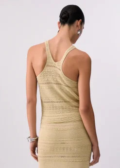 Top in maglia traforata