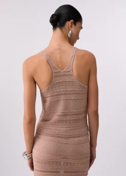 Top in maglia traforata