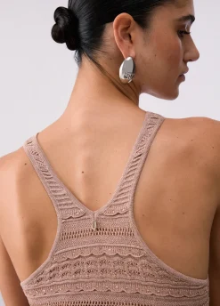 Top in maglia traforata