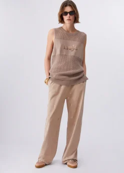Top in maglia traforata