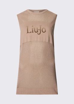 Top in maglia traforata