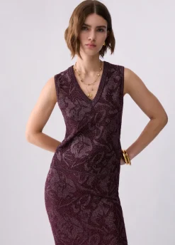 Top in pizzo lamé