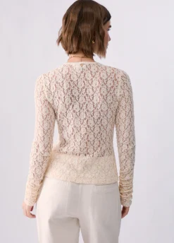 Top in pizzo stretch