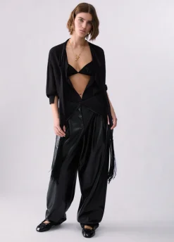 Top in tulle con ricami gioiello