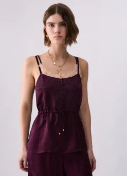 Top lingerie in raso jacquard