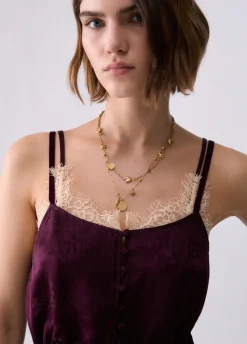 Top lingerie in raso jacquard