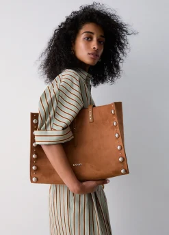 Tote bag grande con borchie