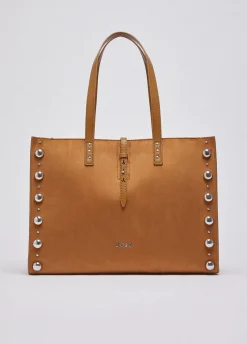Tote bag grande con borchie