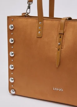 Tote bag grande con borchie