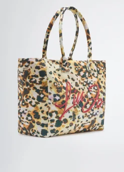 Tote bag grande in tela stampata