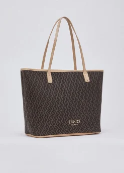 Tote bag in tessuto jacquard