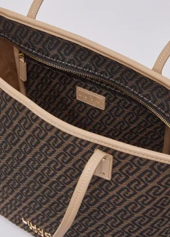 Tote bag in tessuto jacquard