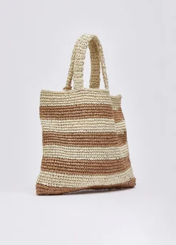 Tote bag media a righe