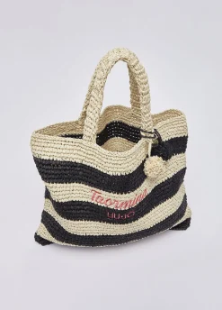 Tote bag media a righe