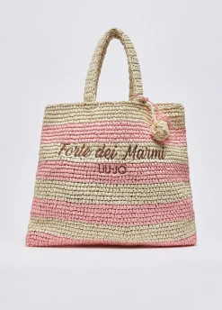 Tote bag media a righe