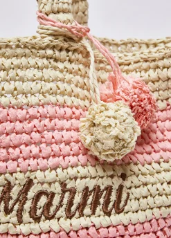 Tote bag media a righe