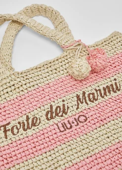 Tote bag media a righe