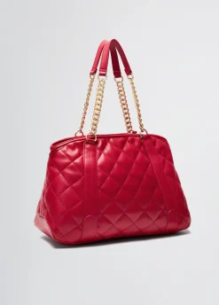 Tote bag media matelassé con charm