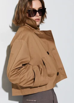 Trench corto in gabardine