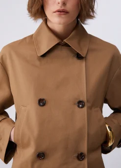 Trench corto in gabardine