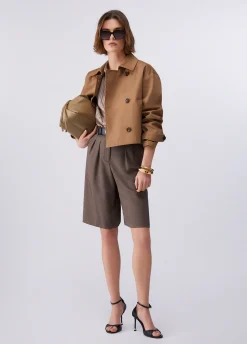 Trench corto in gabardine