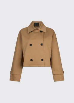 Trench corto in gabardine