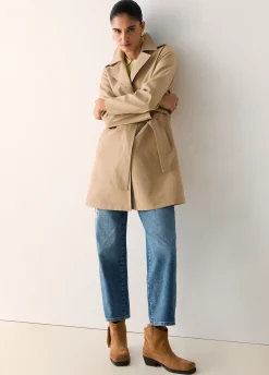 Trench lungo con cintura