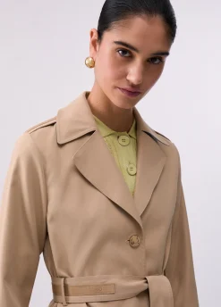Trench lungo con cintura