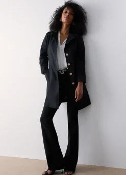 Trench lungo con cintura