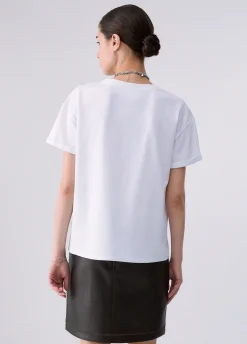 T-shirt boxy con tasca gioiello