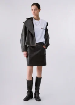 T-shirt boxy con tasca gioiello