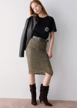 T-shirt boxy con tasca gioiello
