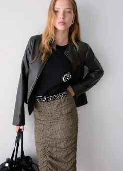 T-shirt boxy con tasca gioiello