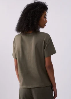T-shirt con applicazioni gioiello