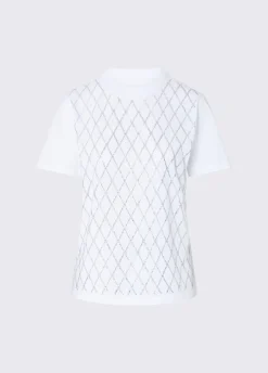 T-shirt con castoni gioiello